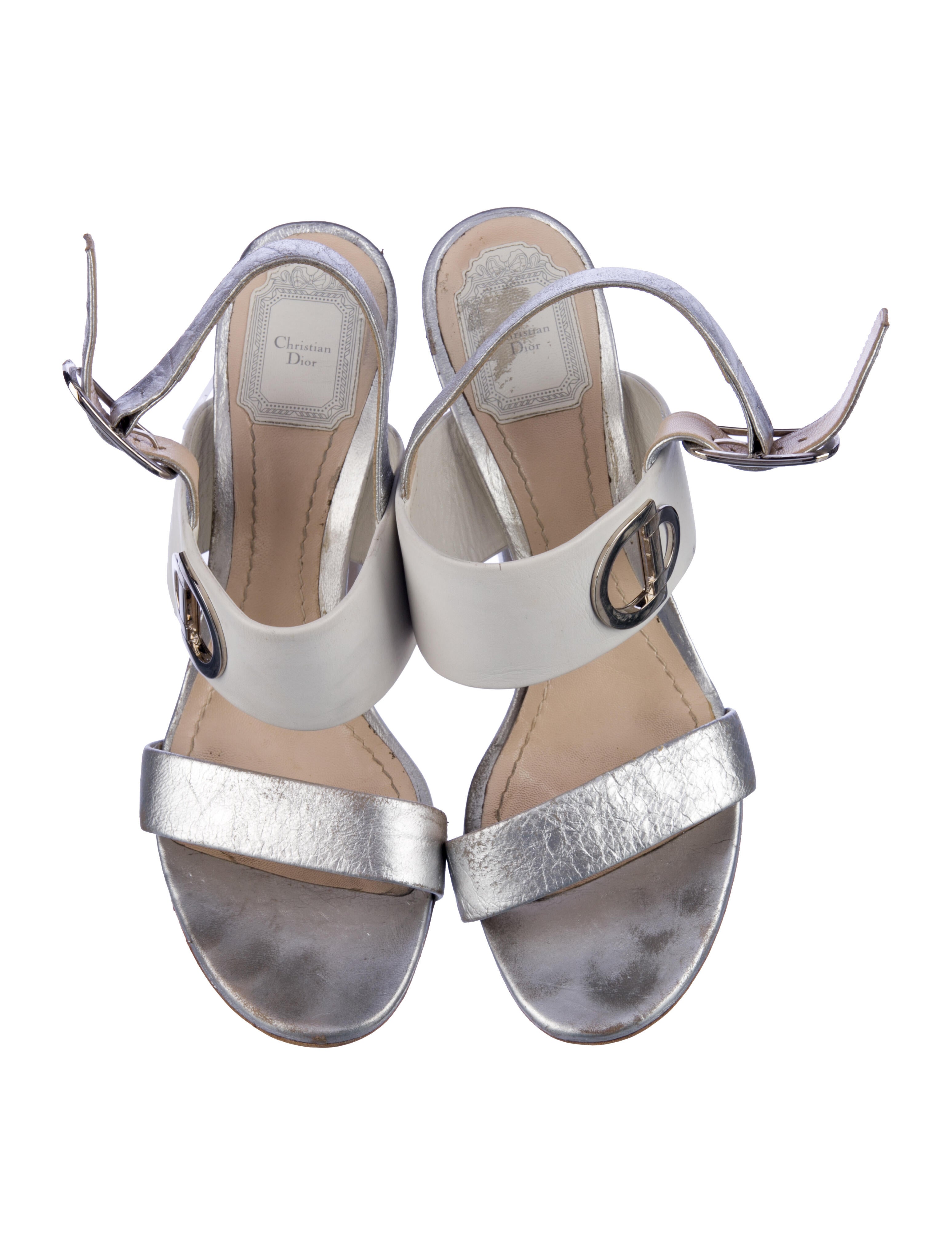 Christian Dior Leather Slingback Sandals